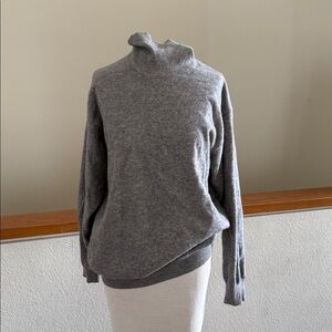 Gran Sasso Light Gray Cashmere turtleneck Sweater